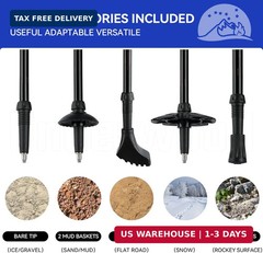 Trekking Poles Collapsible Hiking Poles – 2 Pack Adjustable Aluminum Hiking Stic