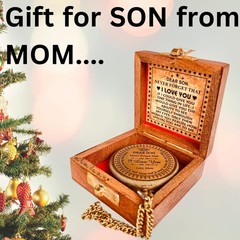 Gift for Son from Mom Dad | Engraved Compass 2″ – 2 inch(3100 lb.), Metallic