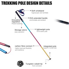Trekking Poles 2-Pack/120CM – Anti-Shock Ultra-Light Collapsible Walking & Hi…