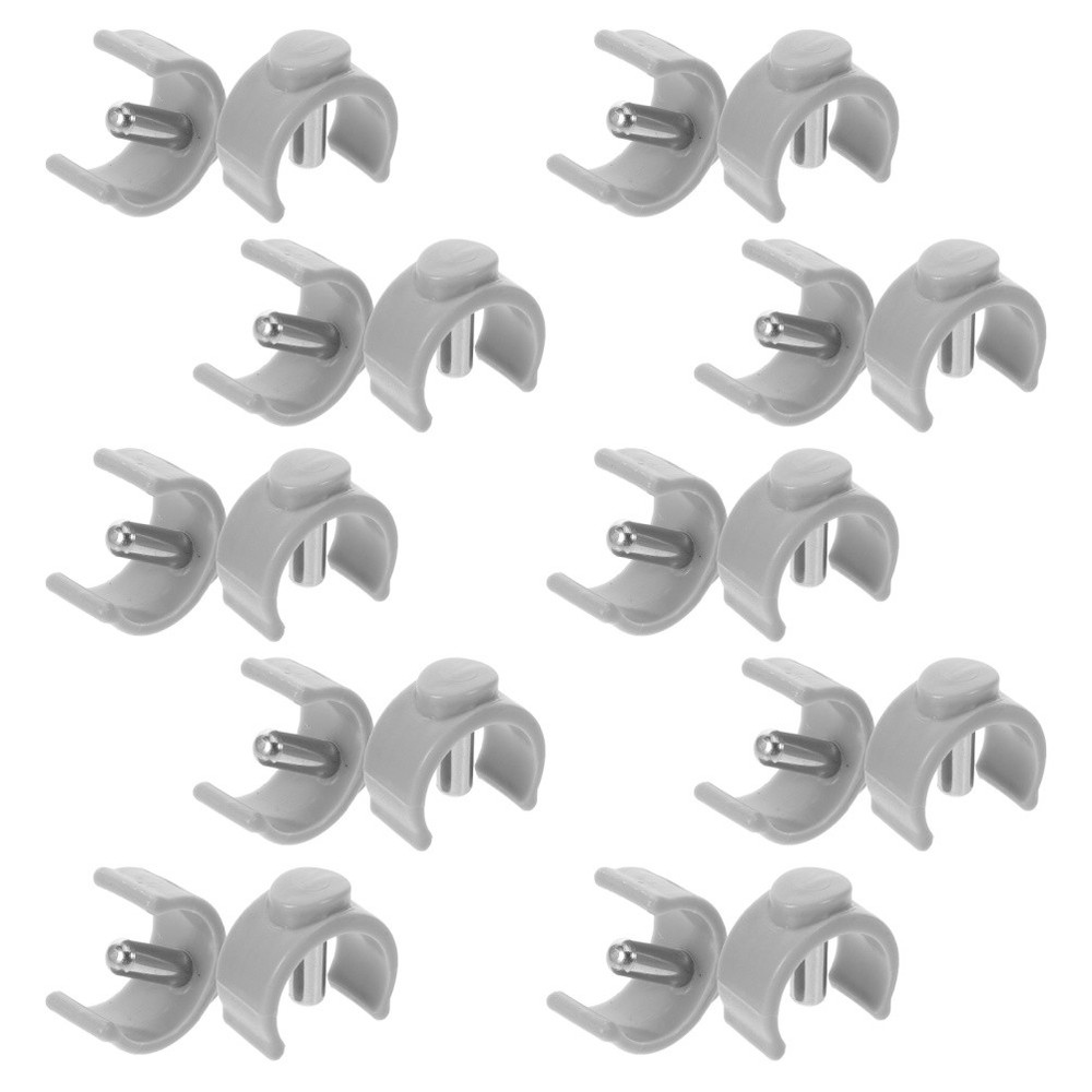 20 PCS Walking Canes Replacement Tips Crutches Ends Accessory C-shape Clamp