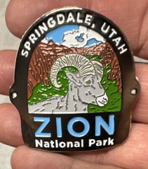 Big Horn Zion National Park Hiking Staff Stick Medallion NEW Utah