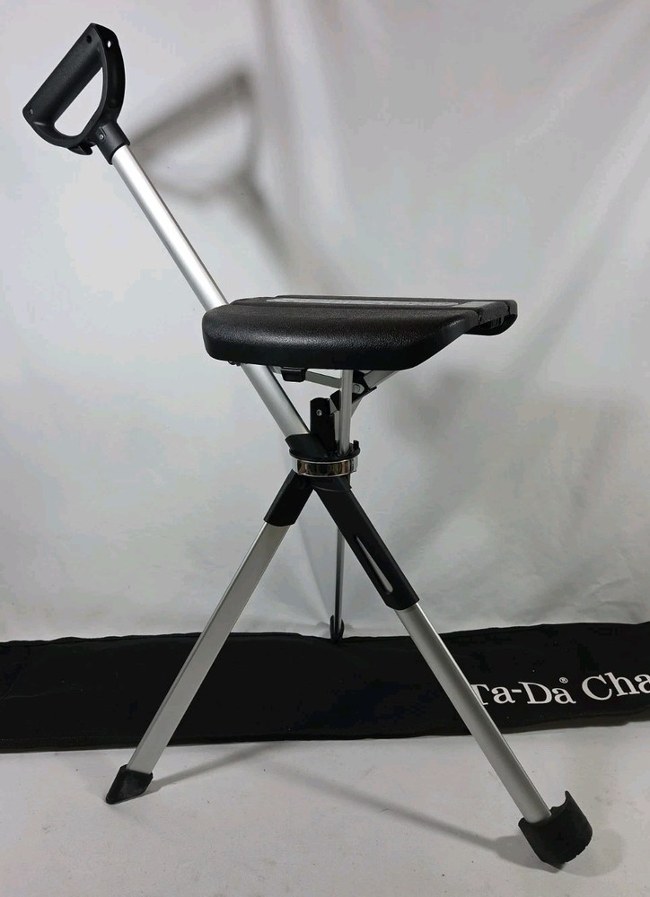 STEP2GOLD Ta-Da Chair Series 2, Portable Trekking Hiking Pole – 36.2” Black