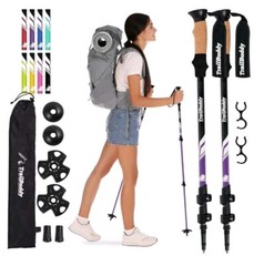 Trail Buddy Lightweight Collapsible Aluminum Trekking Hiking Walk Poles & Access