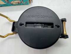 Vintage Lensatic Compass Model 14822 w/ Original Box Land Water Navigation