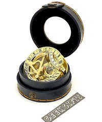geekgifts Engraved Brass Sundial Compass Gift for Son with Leather Box