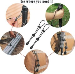 Backpack Hiking Stick Holder Straps, Elastic Lanyard Cord Rope for Walking Pole