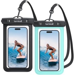 2Packs Waterproof Pouches, Beach Vacation Essentials for Wemen Black & Green