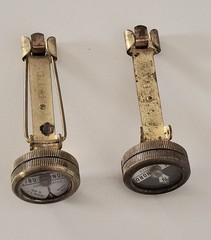 2 Vintage Tru Nord Brass Compensated Compass Safety Clip