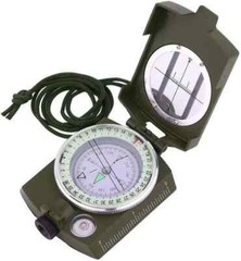 Compass Military Lensatic Sighting Camping w/ Carrying Bag Waterproof