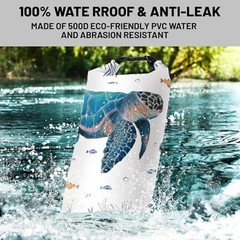 Waterproof Dry Bag,Roll Top Waterproof Backpack 2L/5L/10L//30L/40L 20L Turtle-C