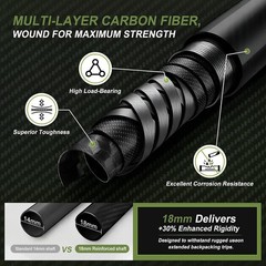 Carbon Fiber Trekking Poles Lightweight Collapsible Hiking Poles W/ Cork Grips