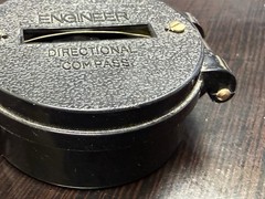 Vintage Engineer Directional Folding Compass Pocket size black 1970s