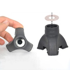 2Pcs Durable Anti Slip Crutch Tips Walking Cane Accessories Black