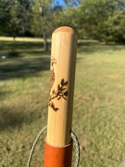 Bald Eagle, Natural Earth Tones Poplar Wood Walking Stick Hiking Staff