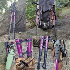 4Pcs Backpack Hiking Stick Holder Straps, Elastic Lanyard Rope for Trekking