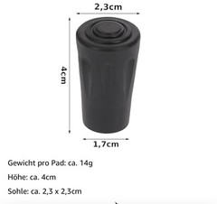 20 x Nordic Walking Pads Walking Stick Feet Rubber Buffer Attachment Replacement Part Tarmac
