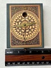 RARE Vintage Antique Solar Calendar Pocket Compass : Villa Alcor Made In Spain