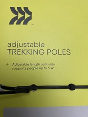 Adjustable Trekking Poles 2pack Black All in Motion Lightweight aluminium New
