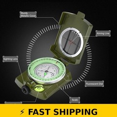 FAROPS Military Lensatic Sighting Compass – Army Green