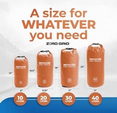 Waterproof Dry Bag – Floating Roll Top Drybag Keeps Dry 10 Liter Tiger Orange