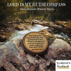 Solid Brass Directional Engraved Compass Jeremiah 2911 Christian Gifts