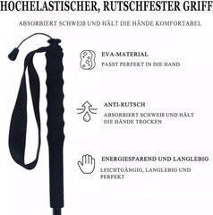 5-Section Carbon Fiber Trekking Poles, Lightweight and Durable 2-Pack, Foldable,