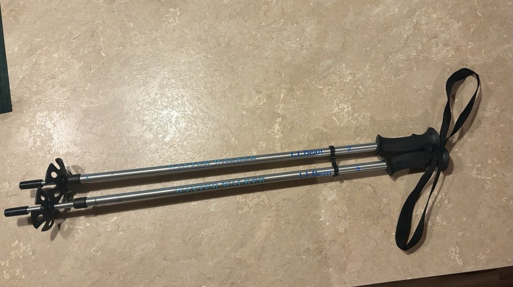 Pair Of 2 LL Bean Winter Walker Walking Sticks Trekking Pole Max Length 130cm