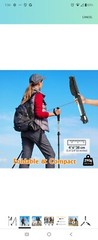 Travel Folding Trekking Hiking Pole with Carrying Case,Collapsible Cane Adjus…