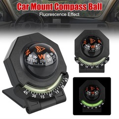 Car Compass, Car Dashboard Compass Ball with Slope Meter, Adjustable Night Vi…