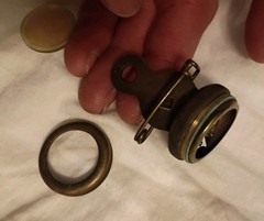 Vintage Compass Marbles Gladstone Brass Small Pin On Hunting Coat Lapel USA