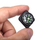 15pcs Slip-On Wrist Compass Hard Shell Liquid Filled Mini Small 23mm, Black