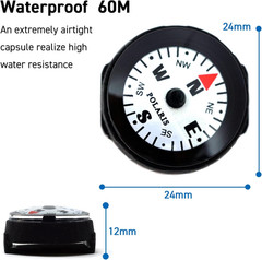 Waterproof Micro Compass Series/Watchband or EDC or with Mini Whistle or with Wh