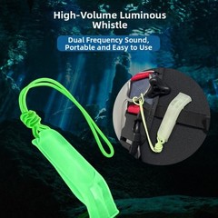 Outdoor Safety Whistle with Waterproof Material and Dual Frequency Technolo