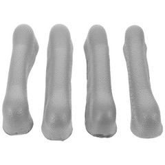 4Pcs Comfortable Grey Soft Tpr Crutch Underarm Pad Replacement Accessories