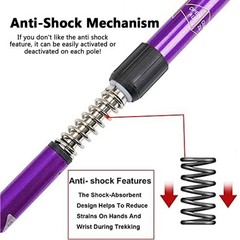 2PCS Trekking Hiking Poles Walking Sticks Adjustable Aluminum Alpenstock w/ Tips