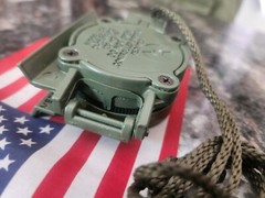 NOS 2001 USmade USGI Survival Cammenga Model 3H TritiumLensatic Magnetic Compass