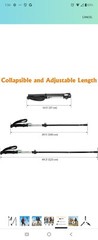 Travel Folding Trekking Hiking Pole with Carrying Case,Collapsible Cane Adjus…