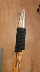 CUSTOM CEDAR STICKS TREK HIKE CAMP PARACORD OR LEATHER WRAP OR LANYARD+COMPASS