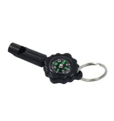 Portable 2-in-1 Whistle Compass Keychain Watch Pocket Outdoor Camping Hiking