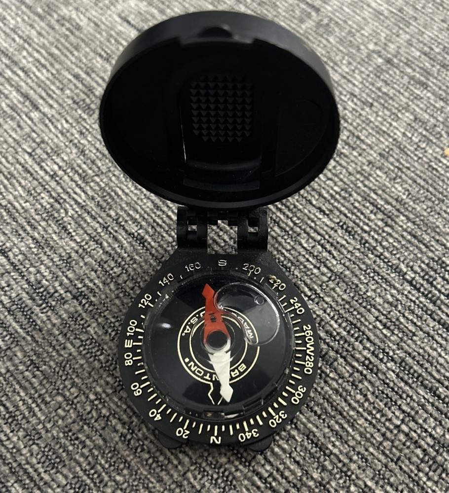 Black Vintage Brunton USA Pocket Compass Transit 9050