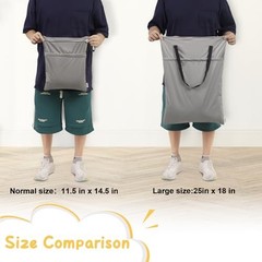 BABY 2 Pack Large Wet Dry Bag Waterproof Hanging Cloth Diaper Black and grey