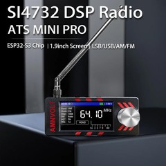 Upgraded Si4732 DSP Radio with 1.9-inch Screen, Portable AM FM Radio Receiver,