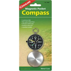 Coghlan’s Magnetic Pocket Compass with Metal Case, Luminous Dial, Pocket Size
