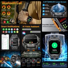 2026New GPS Outdoor Smart Watch Men Women Compass Altimeter Barometer Waterproof