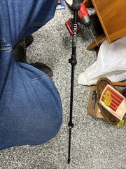 Montem Black Cork Grip Trekking, Walking, and Hiking Pole. Single Pole.
