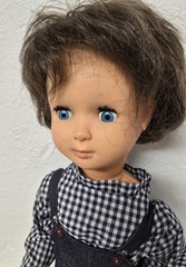 Cute plastic doll GDR doll 50 cm sleep eyes collector Vintage