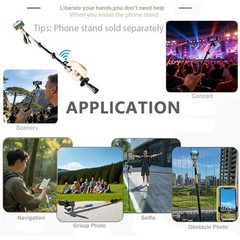 Lightweight Trekking Poles with 1/4 Camera Thread for Hiking (2, Black, Colla…