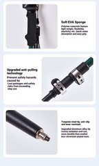 Folding Walking Stick Telescopic Adjustable Anti-slip Trekking Bluetooth Music