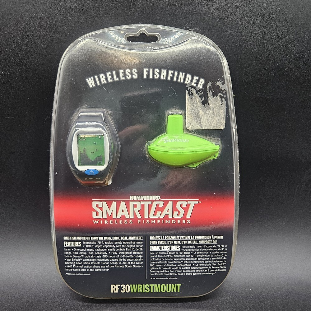Humminbird SmartCast RF30 Wireless Fish Finder w/ Wrist Mount & Sonar Sensor NOS