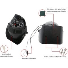 Adjustable Mounted Car Dashboard Navigation Marine Compass Ball for Boat Truck